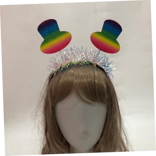 CIYODO Buntes Stirnband mit Kleinem Hut Design Party Kopfschmuck für Kinderpartys Praktisches Haarband zum Fixieren Beim Make Up und Alltag Originelles für Halloween und Geburtstage von CIYODO