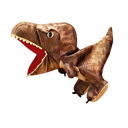 CIYODO Dinosaurier-Handpuppe tierische Handpuppe Handpuppen für Geschichte sprechende Handpuppe Kleinkind handpuppen Dinosaurierpuppen Plüsch Brown von CIYODO