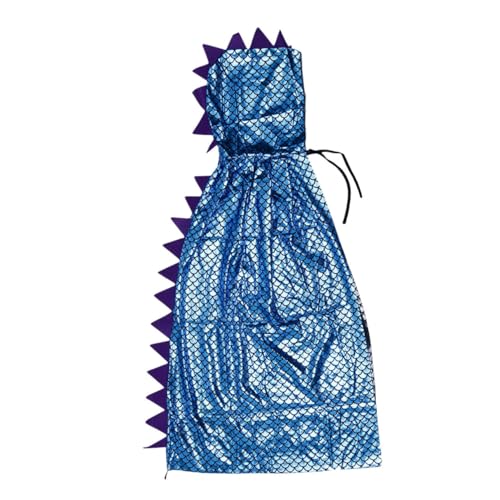 CIYODO Dinosaurier Umhang Halloween Kostüm Leichter Dino Cape Umhang in Blau Cosplay Verkleidung für Karneval Fasching Maskenball und Kinderparty von CIYODO