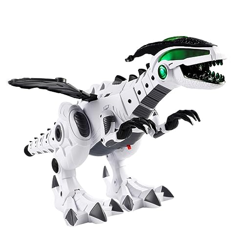 CIYODO Dinosaurier mit Fernbedienung Elektronischer Sprüh Dinosaurier für Kinderzimmerdekoration Interaktive Roboter mit Realistischen Geräuschen Kompakt und Langlebig Jungen von CIYODO