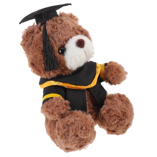 CIYODO Dr. Bärenpuppe Abschluss Bär Abschluss Plüschbär Abschluss Stofftiere Bär Ornament Zarter Ausgestopfter Bär Kleine Bärenpuppe Entzückendes Bärenspielzeug Pp Baumwolle von CIYODO