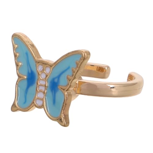 CIYODO Drehring kinderspielzeug kinderringe dartring für freundinen The Rings lustiges Ringspielzeug Angstring lustiges rotierendes Ringdekor rotierender Ring Legierung Blue von CIYODO