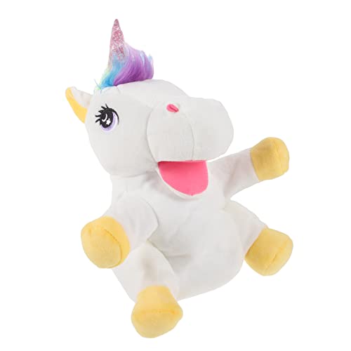 CIYODO Einhorn Handpuppe Aus Plüsch Interaktive Marionette Für Geschichtenerzählen Fördert Fantasie Und Kommunikation Perfektes Kuscheltier Für Kreative von CIYODO
