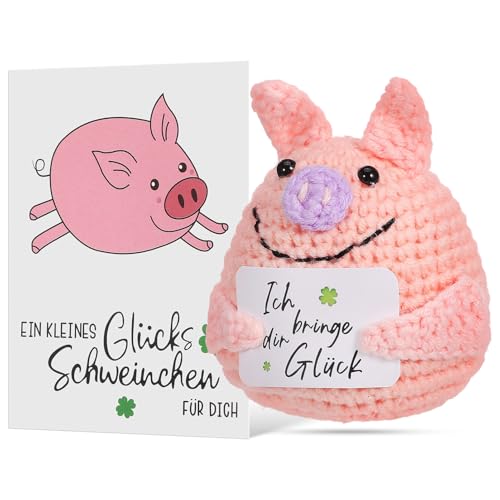 CIYODO Emotionales Unterstützungs Schwein Handgehäkeltes Plüschspielzeug für für Stressabbauende Deko Vielseitig Einsetzbar von CIYODO