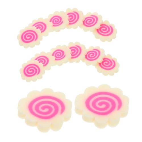 CIYODO Fake Japanese Dessert Miniatur Zubehör Mini Narutomaki Clay Scheiben DIY Nagelkunst Kuchen Handy Deko Leicht Tragbar Vielseitig Für Basteln Dollhouse Charms von CIYODO
