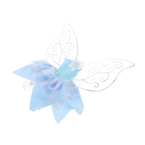 CIYODO Feen Puppenkleid mit Schmetterlingsflügeln Blaues Puppen Feenkostüm Zauberhafte Flügel Accessoires für Kleinkindpuppen Fantasievolle Verkleidung für Geburtstags und Themenpartys von CIYODO