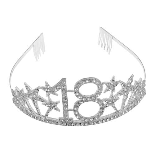 CIYODO Geburtstagskrone Mädchen Jahre Metall Tiara mit Strasssteinen Glitzerndes Party accessoire und Backdeko Einzigartige Headband für Mädchen Geburtstagsfeier von CIYODO