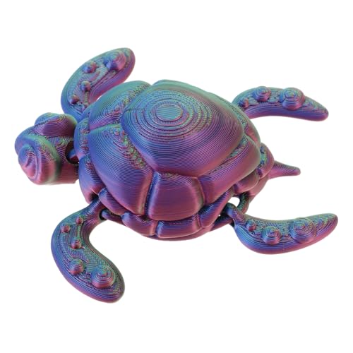 CIYODO Gedrucktes Schildkrötenmodell mit Beweglichen Gelenken Realistisches Dekorationsspielzeug für Aquarien und Sammlungen Kreative Meereslebewesen Figur für Büro und Zuhause von CIYODO