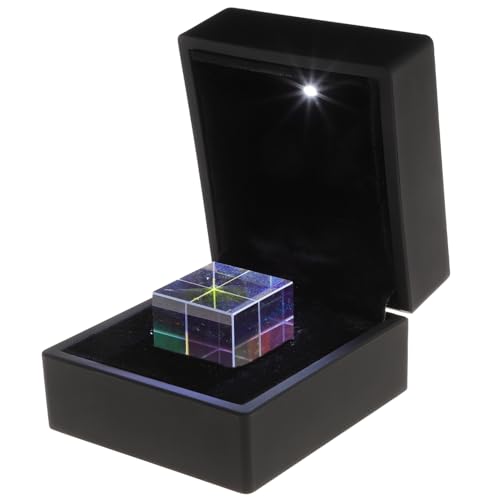 CIYODO -Geschenkbox des Lichts Sternwürfel Würfelprisma Fänger Prismen Physik Streuung present box Lichtwürfel RGB- optischer Glaswürfel science decoration glasprisma von CIYODO