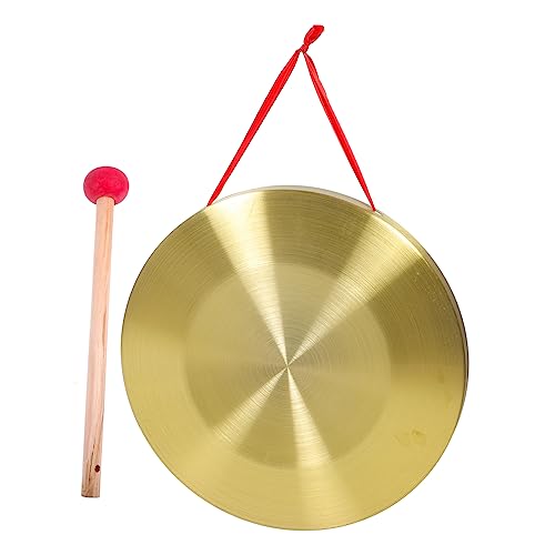 CIYODO Gong Kupfer Gong Instrument mit Schlägel Lautes Multifunktionales Percussion für Kinderförderung und Dekoration Langlebig und Sicher Verarbeitet von CIYODO