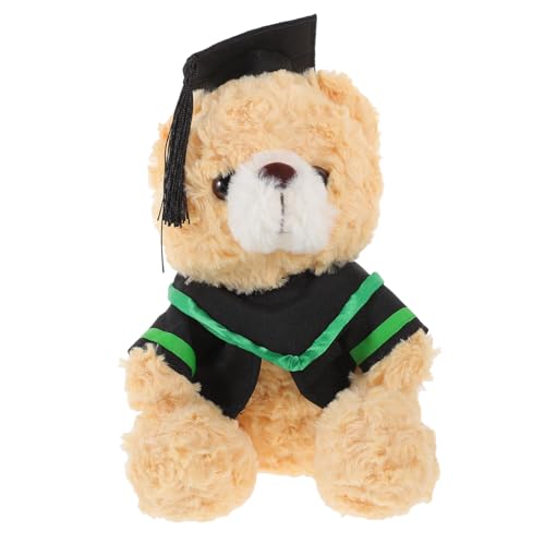 CIYODO Graduation Bear Plüschfigur mit Doktorhut Cartoon Kuscheltier Abschlussgeschenk Weiches Stofftier Dekoration für Erwachsene von CIYODO