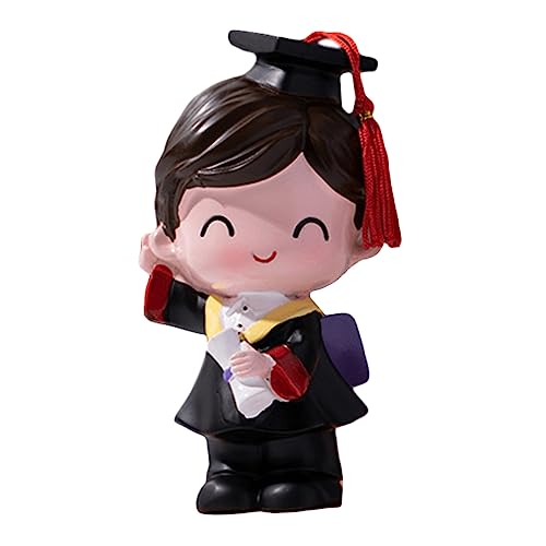 CIYODO Graduation Cake Dekoration Doktor Figur Resin Tortenaufsatz Niedlich Praktisch Dessert Tisch Schmuck Abschlussfeier Kuchen Deko Party Accessoire von CIYODO