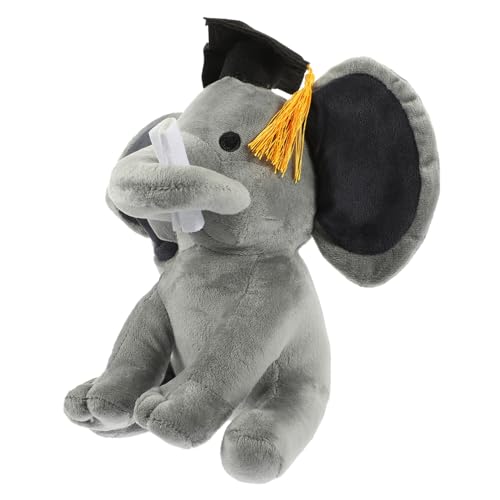 CIYODO Graduierungs Plüschtier mit Doktorhut Weicher Stofftier Elefant als Abschlussgeschenk für Schüler Kuscheliges zur von Schulabschluss und Studium CIYODO Graduierungs Plüschtier mit Doktorhut Weicher Stofftier Elefant als Abschlussgeschenk für Schüler Kuscheliges zur von Schulabschluss und Studium von CIYODO