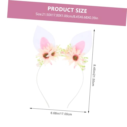 CIYODO Haarreif mit Hasenohren und Blumen Leichtes Bequemes Stirnband für Party Festival Cosplay Langlebiges Sicheres Material Modisches Accessoire für Mädchen CIYODO Haarreif mit Hasenohren und Blumen Leichtes Bequemes Stirnband für Party Festival Cosplay Langlebiges Sicheres Material Modisches Accessoire für Mädchen von CIYODO
