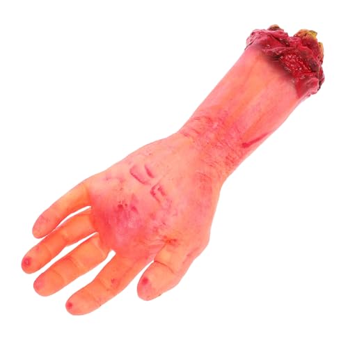CIYODO Halloween Abgetrennte Hand Dekoattrappe Blutig Realistische Gebrochene Hand Modell für Horrorparty Gruselige Prank Requisite für Halloween Deko Outdoor von CIYODO