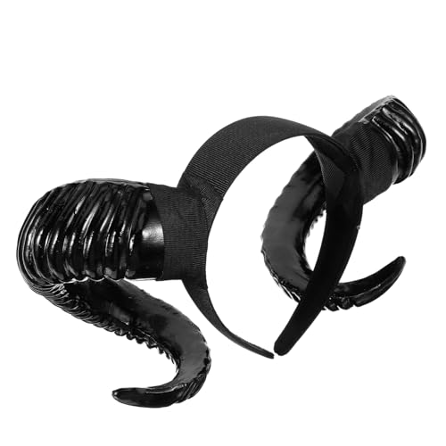 CIYODO Halloween Cosplay Haarreif mit Schwarzem Schafhorn Einzigartiger Kopfschmuck für Karneval Party Foto Requisiten und Kostüme Geeignet für Halloween und Geburtstagsfeiern CIYODO Halloween Cosplay Haarreif mit Schwarzem Schafhorn Einzigartiger Kopfschmuck für Karneval Party Foto Requisiten und Kostüme Geeignet für Halloween und Geburtstagsfeiern von CIYODO