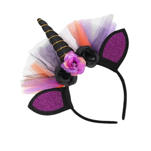 CIYODO Halloween Einhorn Stirnband Leichtes Horn Haarreif für Halloween Party Karneval Cosplay Langlebiger Kopfschmuck frei von Beleuchtung von CIYODO