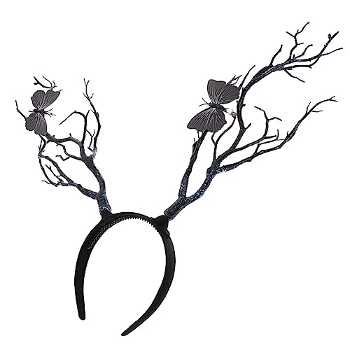 CIYODO Halloween Geweih Haarreif Baumzweige Design Silikon Kopfstück für Damen Mädchen Cosplay Party Zubehör CIYODO Halloween Geweih Haarreif Baumzweige Design Silikon Kopfstück für Damen Mädchen Cosplay Party Zubehör von CIYODO