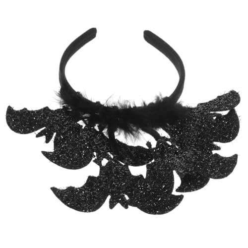 CIYODO Halloween Haarreif Fledermaus Kopfband Party Haarschmuck Schwarz für Erwachsene Karneval Cosplay Halloween Accessoires Gruselige Kostümdeko von CIYODO