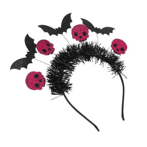 CIYODO Halloween Haarreif Schädel Fledermaus Design Langlebiges Partyzubehör Auffälliges Kostüm Accessoire für Erwachsene Wiederverwendbarer Stirnband Passend zu Halloween und von CIYODO