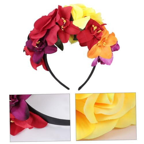CIYODO Halloween Haarschmuck Blumen Haarband Damen Kopfschmuck Leicht Komfortabel Passend für Party Festival Halloween Kostüm von CIYODO