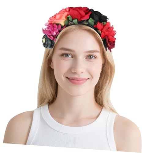 CIYODO Halloween Haarschmuck für Frauen Leichter Rosen Haarkranz Modischer Kopfschmuck für Karneval Party und Halloween Robustes Material Bequem und Auffällig CIYODO Halloween Haarschmuck für Frauen Leichter Rosen Haarkranz Modischer Kopfschmuck für Karneval Party und Halloween Robustes Material Bequem und Auffällig von CIYODO