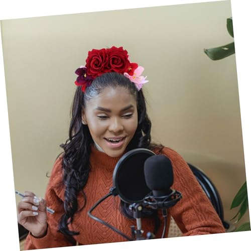 CIYODO Künstliche Rosenblumenkrone Stirnband Für Tag Der Toten Halloween Kostüm Party Kopfbedeckung Accessoire CIYODO Künstliche Rosenblumenkrone Stirnband Für Tag Der Toten Halloween Kostüm Party Kopfbedeckung Accessoire von CIYODO