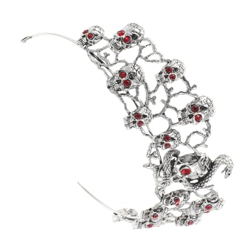 CIYODO Halloween Tiara für Damen Gothischer Totenkopf-krone mit Funkelnden Strasssteinen Leichtes Party-haarreif-accessoire für Halloween Cosplay und Festliche Anlässe CIYODO Halloween Tiara für Damen Gothischer Totenkopf-krone mit Funkelnden Strasssteinen Leichtes Party-haarreif-accessoire für Halloween Cosplay und Festliche Anlässe von CIYODO