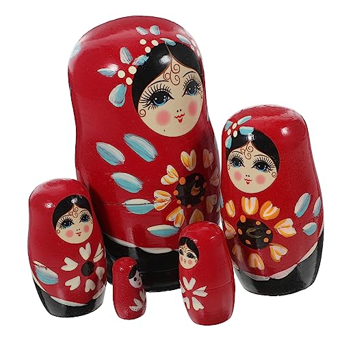 CIYODO Handbemalte Klassische Holzpuppe Teiliges Mehrschichtige Russische Nesting Dekoration Pädagogisches für Umweltfreundliches Material Einzigartiges von CIYODO
