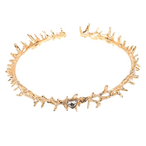 CIYODO Handgefertigte Halloween-dornkrone Gold Halbkrone Leichtes Party-haaraccessoire Für Frauen Gothic Cosplay Geburtstag Kostüm Zubehör von CIYODO