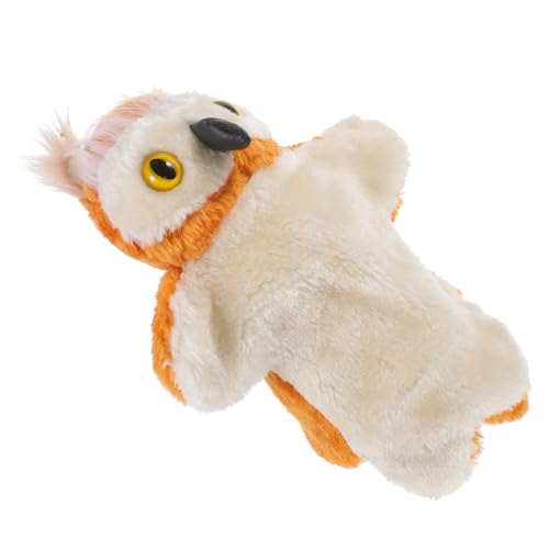 CIYODO Handpuppe Eule Handpuppe aus Stoff mit Tiermotiv tierische Handpuppe Cartoon-Tierpuppenspielzeug Familienhandpuppe Eule Handpuppe zum Geschichtenerzählen PP Baumwolle von CIYODO