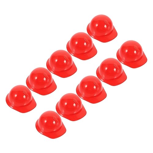 CIYODO Kunststoff Mini-sicherheitshut Miniatur-bauhut Für Puppen Helm Haustier Mini-Helm Rot 10st CIYODO Kunststoff Mini-sicherheitshut Miniatur-bauhut Für Puppen Helm Haustier Mini-Helm Rot 10st von CIYODO
