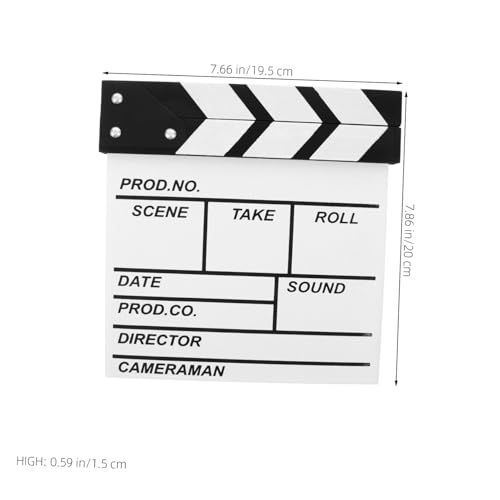 CIYODO Holz Clapperboard für Film und Theaterszenen Kreatives Accessoire für Erwachsene Nachhaltiges Weißes Movie Banner für Filmschnitt und Spiel CIYODO Holz Clapperboard für Film und Theaterszenen Kreatives Accessoire für Erwachsene Nachhaltiges Weißes Movie Banner für Filmschnitt und Spiel von CIYODO