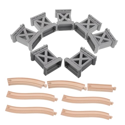 CIYODO Holz Eisenbahn Brücken mit Brückenpfeilern und Gebogenen Schienen Kompatibel mit Holz Zugschienen Zubehör für Bahnstrecken Spiel Kreativität und Räumlicher Vorstellungskraft CIYODO Holz Eisenbahn Brücken mit Brückenpfeilern und Gebogenen Schienen Kompatibel mit Holz Zugschienen Zubehör für Bahnstrecken Spiel Kreativität und Räumlicher Vorstellungskraft von CIYODO