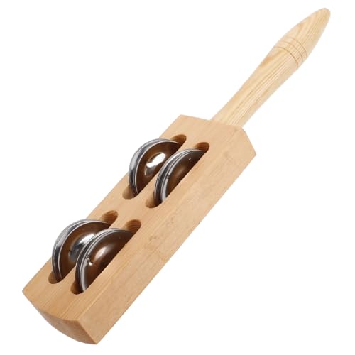 CIYODO Holz Jingle Stick mit Schellen Handliche Sicherer Percussion rasselstab Musikalisches Lernspielzeug für Rhythmus und Musikunterricht in Kindergarten und Zuhause von CIYODO