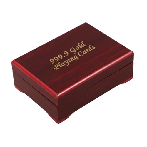CIYODO Holz Poker Aufbewahrungsbox Vintage Spielkarten Holzbox für Schreibtisch und Kompakte Holzkiste für Pokerkarten Langlebig und von CIYODO
