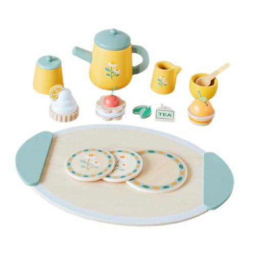 CIYODO Teeservice Für Kleinkinder Holz Spielküchenzubehör Spiellebensmittel-spielset Zubehör Für Kinder-teeparty CIYODO Teeservice Für Kleinkinder Holz Spielküchenzubehör Spiellebensmittel-spielset Zubehör Für Kinder-teeparty von CIYODO