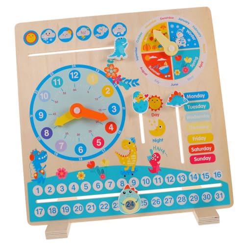 CIYODO Holz Uhr Multifunktionales Lernspielzeug Wettererkennung Dinosaurier Design für Kreative Pädagogisches Hand Augen Koordination und Logischem für Kindergarten und Frühe Lernen CIYODO Holz Uhr Multifunktionales Lernspielzeug Wettererkennung Dinosaurier Design für Kreative Pädagogisches Hand Augen Koordination und Logischem für Kindergarten und Frühe Lernen von CIYODO