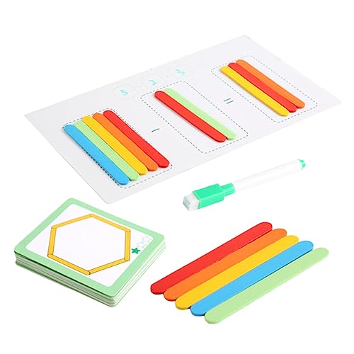 CIYODO Holz Zählstäbe für Pädagogisches Lernspielzeug Farbenfrohe Montessori Mathehilfe Nachhaltiges Holzmaterial Fördert Logisches und Frühe Bildung für Vorschule und Kindergarten von CIYODO