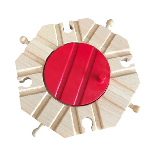 CIYODO Holz eisenbahnstrecken zubehör Set Langlebige Bausteine Einfach Zusammenbaubar Vielseitige Kombinationsmöglichkeiten Kompatibel mit Holzeisenbahnspielzeug für Mädchen von CIYODO