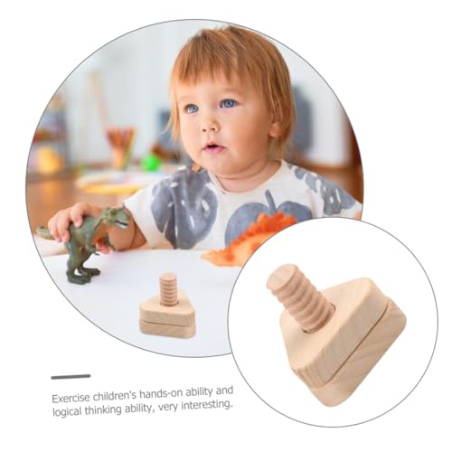 CIYODO Holz schraubspielzeug für DIY Geometrische Formen Handgefertigt Sicher Glatt Poliert Fördert Vorstellungskraft und Kognitive Fähigkeiten Pädagogisches Schraubspielzeug für von CIYODO