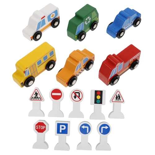 CIYODO Holzautos Spielzeugset Mit Verkehrsschildern Kognitives Für Montessori Holzfahrzeuge Spielzeugauto Für Jungen Und Mädchen Baustellenfahrzeuge CIYODO Holzautos Spielzeugset Mit Verkehrsschildern Kognitives Für Montessori Holzfahrzeuge Spielzeugauto Für Jungen Und Mädchen Baustellenfahrzeuge von CIYODO