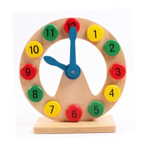 CIYODO Holzbausteine Uhr für Kognitives Formen um Feinmotorik und Problemlösungsfähigkeiten zu Fördern für Kreatives Lernen von CIYODO