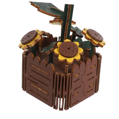 CIYODO Holzblumen Puzzle DIY Sonnenblumen Bonsai Holz Bastelset Handgefertigt Holzkunstwerk Dekoration für Zuhause Büro Tisch Geschenk CIYODO Holzblumen Puzzle DIY Sonnenblumen Bonsai Holz Bastelset Handgefertigt Holzkunstwerk Dekoration für Zuhause Büro Tisch Geschenk von CIYODO