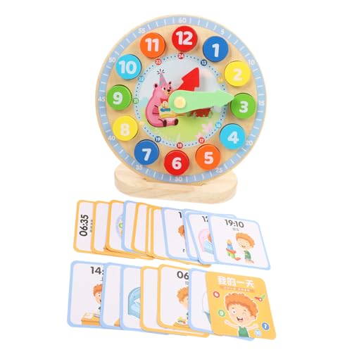 CIYODO Holzlernspielzeug Zahlen Uhr Lernspielzeug für Montessori Pädagogische Lernuhr Mathematikförderung und Spielerisch Geeignet für Kindergarten und Vorschule von CIYODO