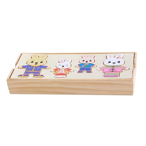 CIYODO Holzprozesäge Magnete für Rätsel sensorisches Kinderspielzeug interaktives aufbwahrungs-Box Erkennungsspielzeug entzückendes Puzzlespielzeug Hölzern von CIYODO