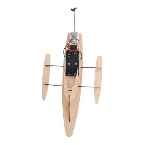 CIYODO Holzpuzzle Dreirumpf Segelboot Bausatz Elektrisch Unfertiges DIY Modell für Erwachsene Kreatives Stem Lernspielzeug Back to School von CIYODO