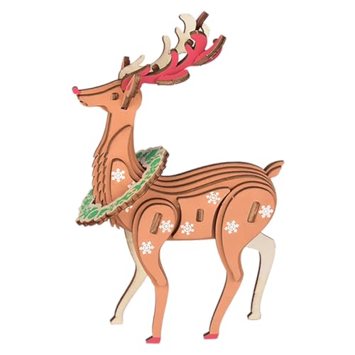 CIYODO Holzpuzzle Weihnachtsreh für DIY Bastelset mit Großen Hochwertiges Holzspielzeug für Festliche Dekoration Geschenkidee zur Weihnachtszeit CIYODO Holzpuzzle Weihnachtsreh für DIY Bastelset mit Großen Hochwertiges Holzspielzeug für Festliche Dekoration Geschenkidee zur Weihnachtszeit von CIYODO