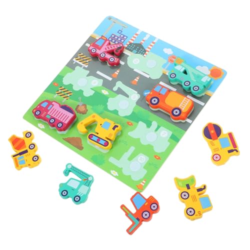 CIYODO Holzpuzzle für Pädagogisches Lernspielzeug aus Holz Kreatives Steckpuzzle mit Geometrischen Formen Frühkindliches Lernspiel für Mädchen und Jungen Langlebig und Sicher von CIYODO