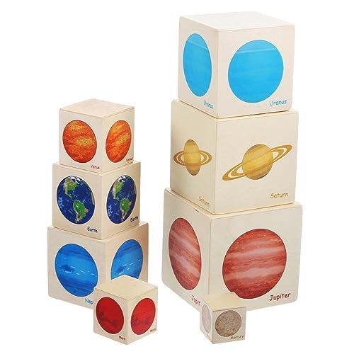 CIYODO Holzspielzeug Planetenwürfel Interaktives Lernspielzeug Kreativität und Gedächtnis Montessori Inspiriert Geeignet für Jungen und Mädchen von CIYODO